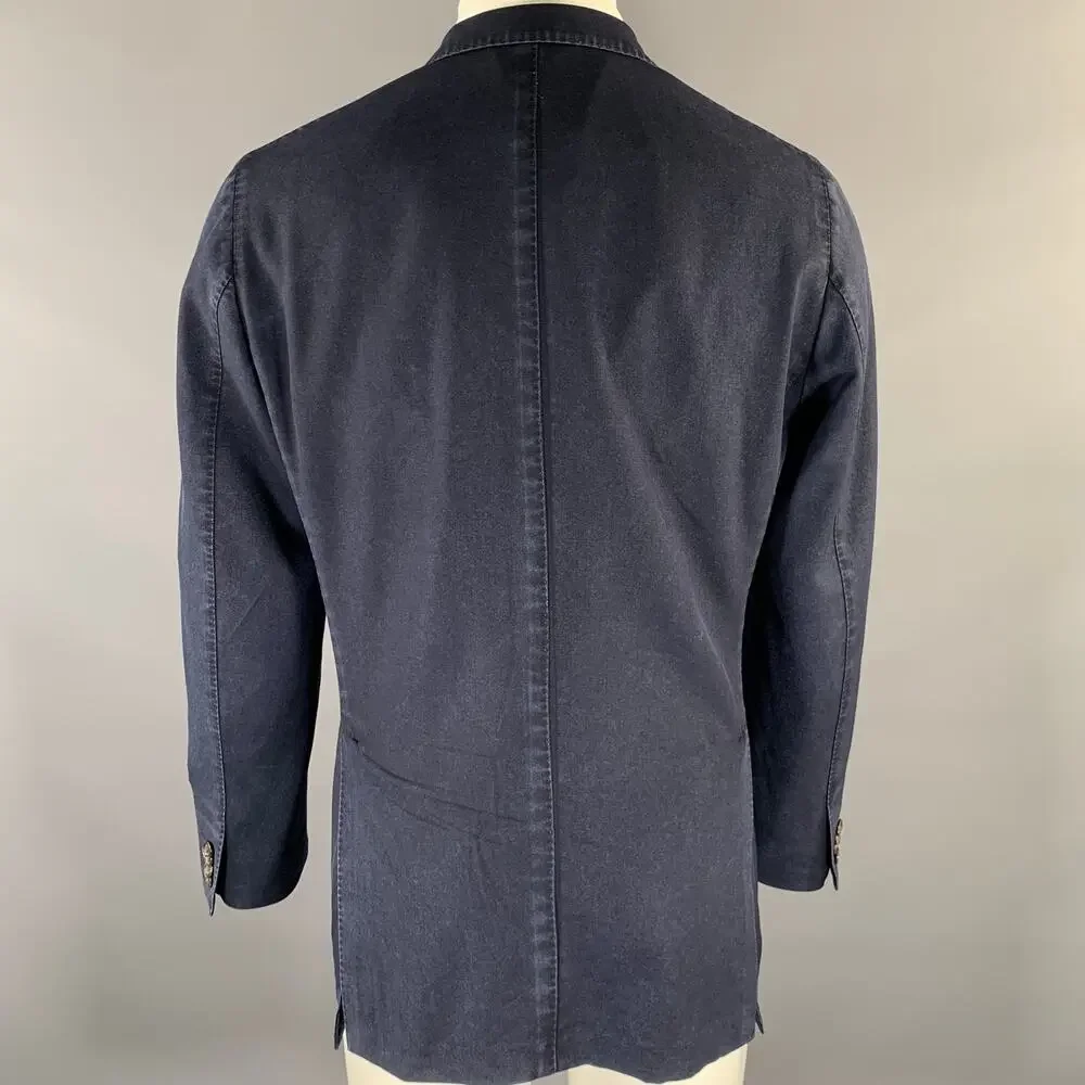 BOGLIOLI Chest Size 40 Navy Wool Notch Lapel Sport Coat